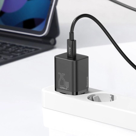 Incarcator Priza, USB-C, 25W - Baseus Super Si 1C (CCSP020101) - Black