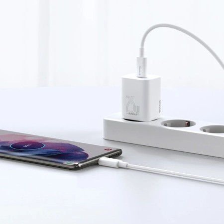 Incarcator Priza, USB-C, 25W - Baseus Super Si 1C (CCSP020102) - White