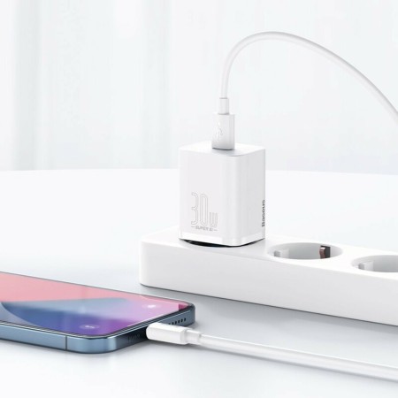 Incarcator Priza, USB-C, 30W - Baseus Super Si (CCSUP-J02) - White