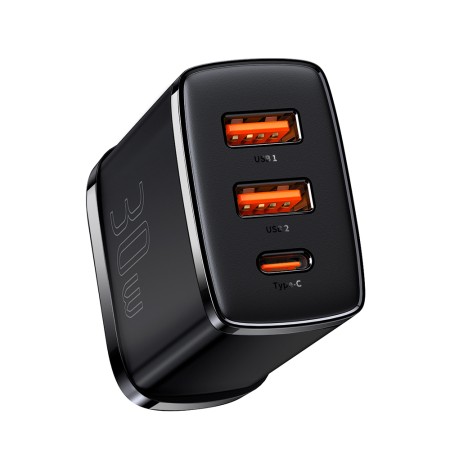 Incarcator UK, USB, Type-C, 30W - Baseus Compact Series (CCXJ030101) - Black