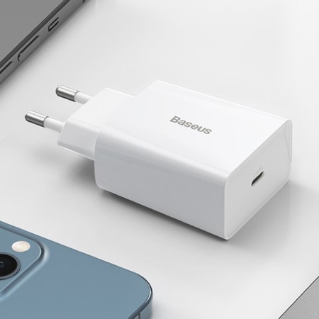 Incarcator USB-C, 20W - Baseus Speed Mini (CCFS-SN02) - White