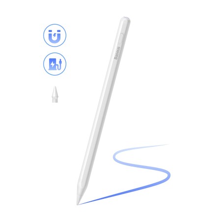 Stylus Pen Dual Charging - Baseus Smooth Writing 2 Series (SXBC080102) - Moon White