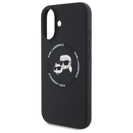 Husa pentru iPhone 16 - Karl Lagerfeld Silicone MagSafe - KarlandChoupette Head