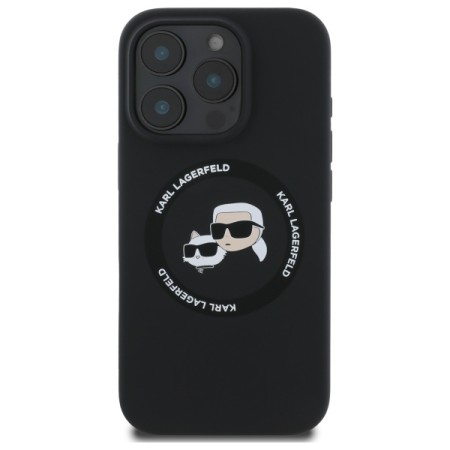 Husa pentru iPhone 16 Pro Max - Karl Lagerfeld Silicone MagSafe - KarlandChoupette Head