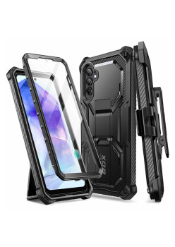 Husa pentru Samsung Galaxy A55 5G si Folie, I-Blason Armorbox, Black