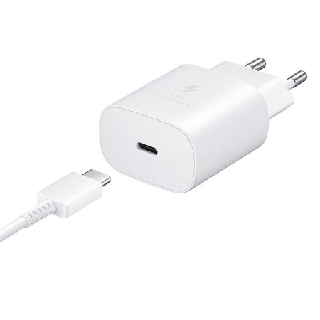 Incarcator Priza Fast Charging, PD 25W, cablu Type-C la Type-C 3A - Samsung (EP-TA800XWEGWW) - White (Blister Packing)