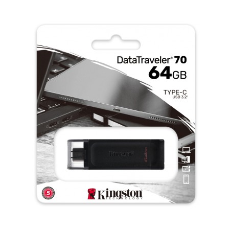 Stick de Memorie 64GB - Kingston DT70 (DT70/64GB) - Black