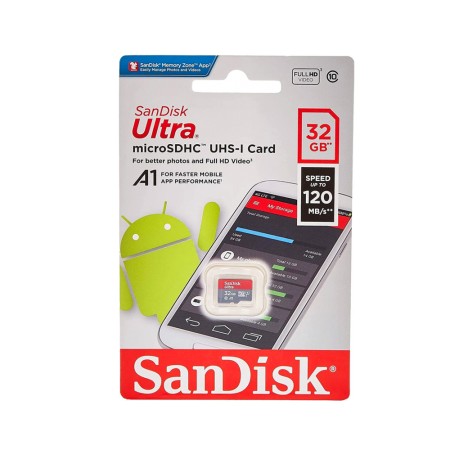 Card de Memorie, 32GB - SanDisk Ultra (SDSQUA4-032G-GN6MN) - Red / Gray