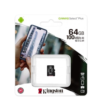 Card de Memorie, 64GB - Kingston Canvas Select Plus (SDCS2/64GBSP) - Black