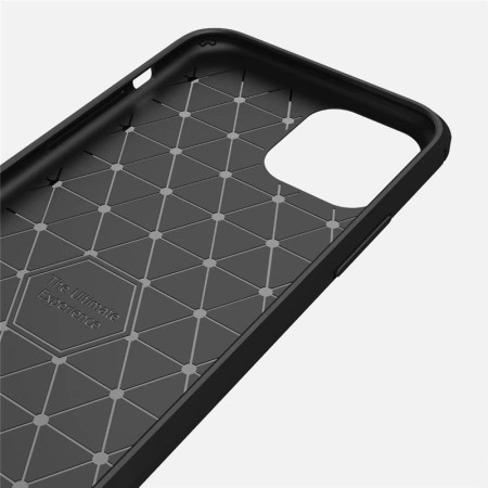 Husa pentru iPhone 11 Pro Max - Techsuit Carbon Silicone - Black