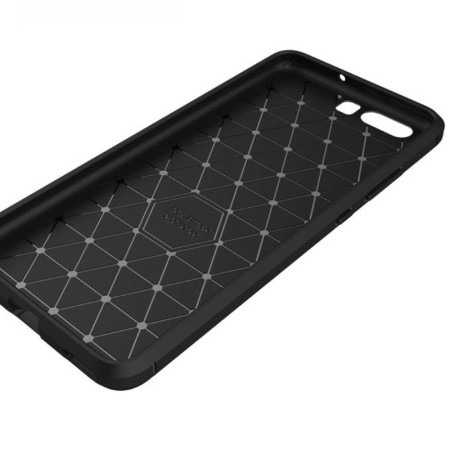 Husa pentru Huawei P10 Plus - Techsuit Carbon Silicone - Black