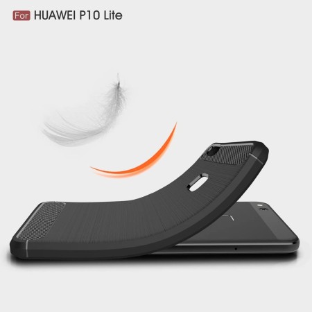 Husa pentru Huawei P10 Lite - Techsuit Carbon Silicone - Black