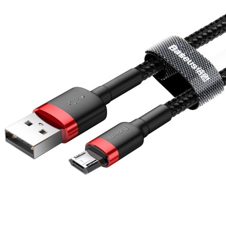 Cablu de Date USB la Micro-USB 1.5A, 2m - Baseus Cafule (CAMKLF-C91) - Red Black