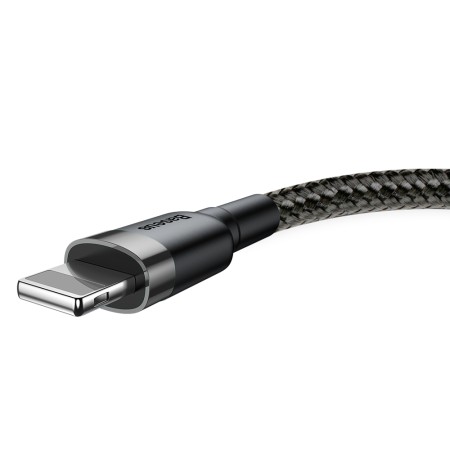 Cablu de Date USB la Lighting 1.5A, 2m - Baseus Cafule (CALKLF-CG1) - Gray Black