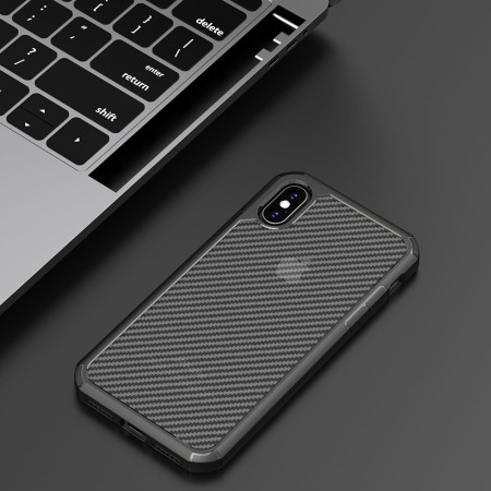 Husa pentru Iphone X / XS - Techsuit Carbon Fuse - Black