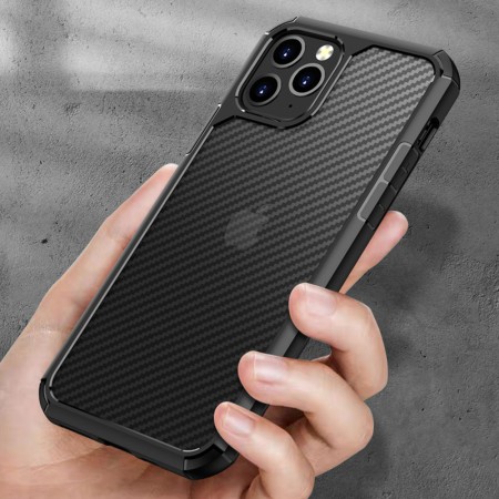 Husa pentru iPhone 11 Pro - Techsuit Carbon Fuse - Black