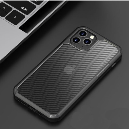 Husa pentru iPhone 11 Pro - Techsuit Carbon Fuse - Black