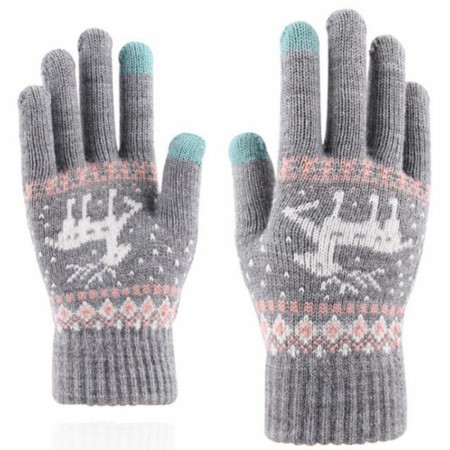 Manusi Touchscreen - Techsuit Raindeer Woolen (ST0002) - Gray