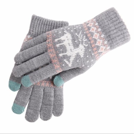 Manusi Touchscreen - Techsuit Raindeer Woolen (ST0002) - Gray