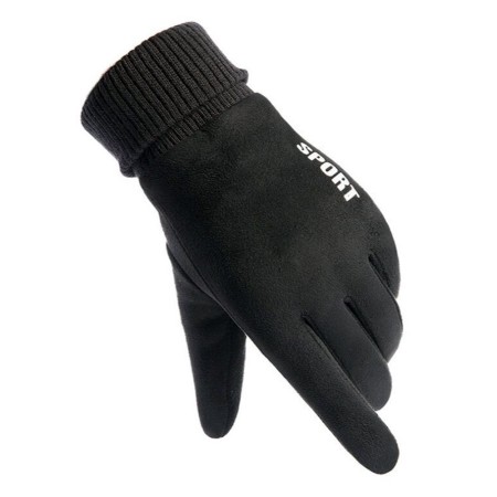 Manusi Touchscreen - Techsuit Suede (ST0009) - Black