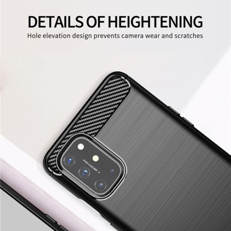 Husa pentru OnePlus 9 - Techsuit Carbon Silicone - Black