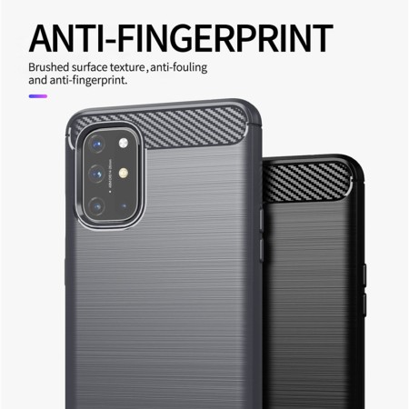 Husa pentru OnePlus 9 - Techsuit Carbon Silicone - Black