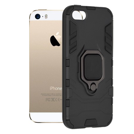 Husa pentru iPhone 5 / 5s / SE - Techsuit Silicone Shield - Black