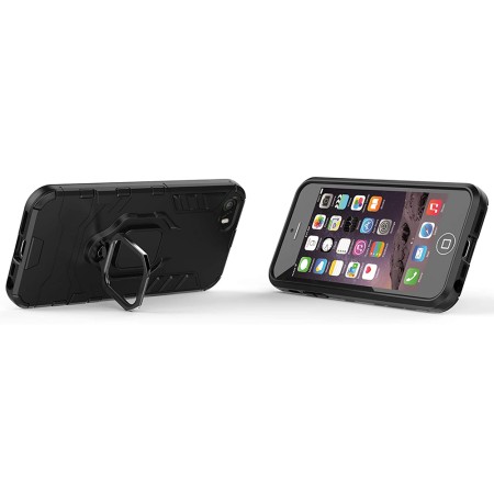 Husa pentru iPhone 5 / 5s / SE - Techsuit Silicone Shield - Black