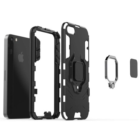 Husa pentru iPhone 5 / 5s / SE - Techsuit Silicone Shield - Black