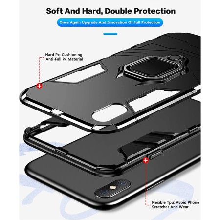 Husa pentru iPhone X / XS - Techsuit Silicone Shield - Black