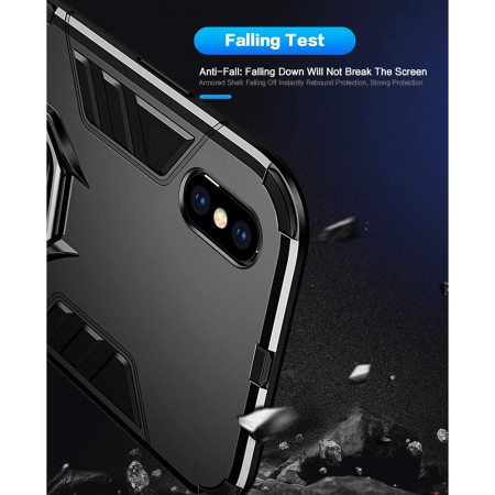 Husa pentru iPhone X / XS - Techsuit Silicone Shield - Black