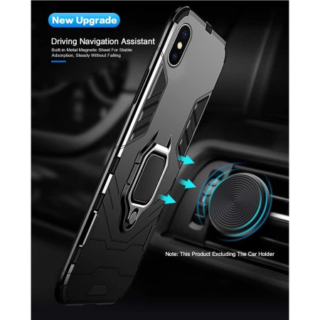 Husa pentru iPhone X / XS - Techsuit Silicone Shield - Black