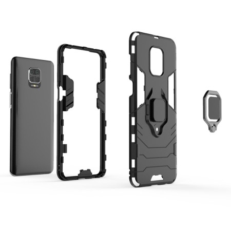 Husa pentru Xiaomi Redmi Note 9S / Note 9 Pro / Note 9 Pro Max - Techsuit Silicone Shield - Black