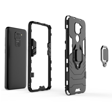 Husa pentru Xiaomi Redmi Note 9 / Redmi 10X 4G - Techsuit Silicone Shield - Black