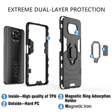 Husa pentru Xiaomi Poco X3 / Poco X3 NFC / Poco X3 Pro - Techsuit Silicone Shield - Black