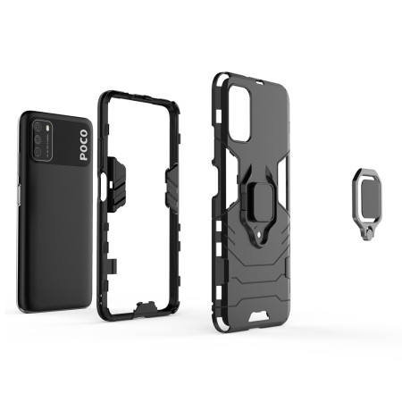 Husa pentru Xiaomi Poco M3 - Techsuit Silicone Shield - Black