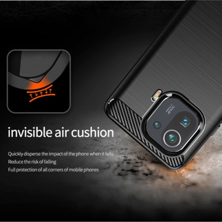 Husa pentru Xiaomi Mi 11 Pro - Techsuit Carbon Silicone - Black