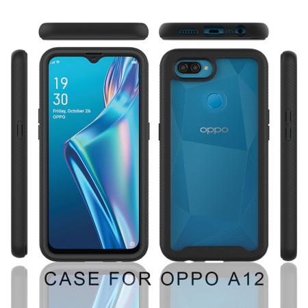 Husa pentru Oppo A12 + Folie - Techsuit Defense360 Pro - Black