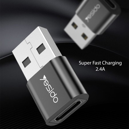 Adaptor OTG USB la Type-C 5Gbps - Yesido (GS09) - Black