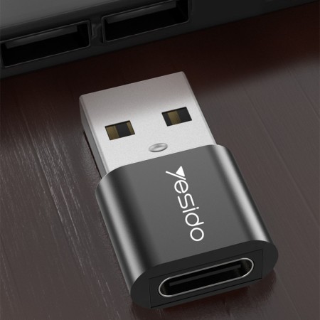 Adaptor OTG USB la Type-C 5Gbps - Yesido (GS09) - Black