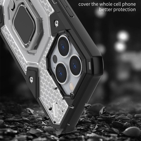 Husa pentru iPhone 13 Pro - Techsuit Honeycomb Armor - Black