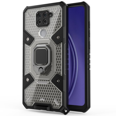 Husa pentru Xiaomi Redmi Note 9 / Redmi 10X 4G - Techsuit Honeycomb Armor - Black