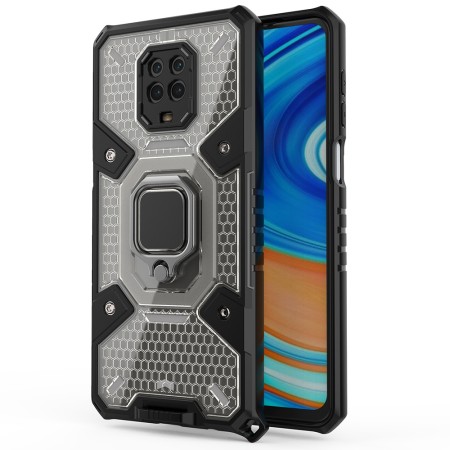 Husa pentru Xiaomi Redmi Note 9S / Note 9 Pro / Note 9 Pro Max - Techsuit Honeycomb Armor - Black