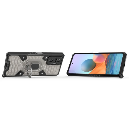 Husa pentru Xiaomi Redmi Note 10 Pro / Note 10 Pro Max - Techsuit Honeycomb Armor - Black