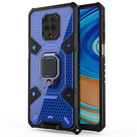 Husa pentru Xiaomi Redmi Note 9S / Note 9 Pro / Note 9 Pro Max - Techsuit Honeycomb Armor - Blue