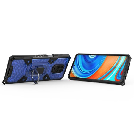 Husa pentru Xiaomi Redmi Note 9S / Note 9 Pro / Note 9 Pro Max - Techsuit Honeycomb Armor - Blue