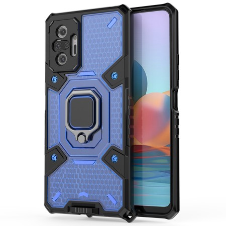 Husa pentru Xiaomi Redmi Note 10 Pro / Note 10 Pro Max - Techsuit Honeycomb Armor - Blue