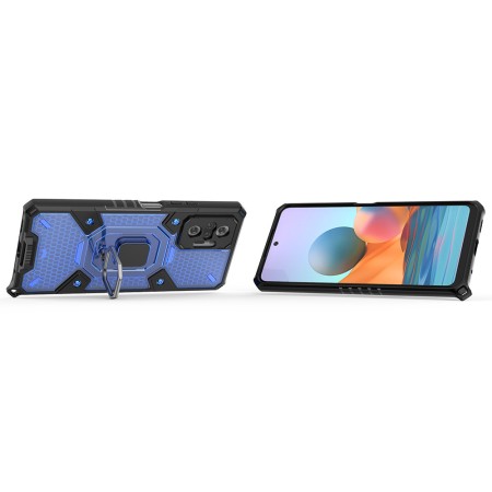 Husa pentru Xiaomi Redmi Note 10 Pro / Note 10 Pro Max - Techsuit Honeycomb Armor - Blue