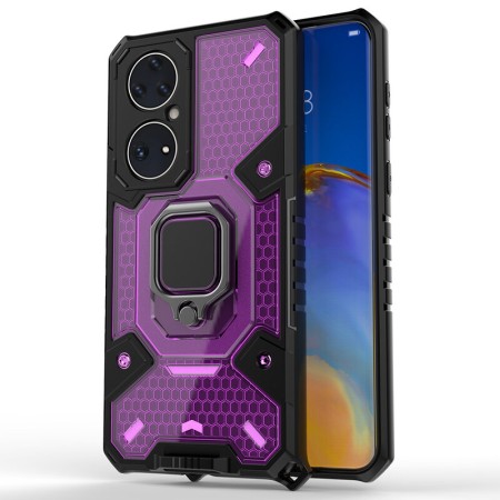 Husa pentru Huawei P50 - Techsuit Honeycomb Armor - Rose-Violet