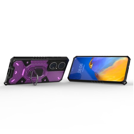 Husa pentru Huawei P50 - Techsuit Honeycomb Armor - Rose-Violet